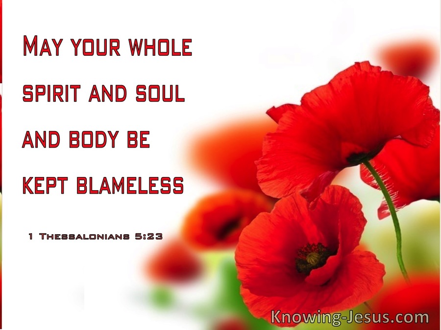 1 Thessalonians 5:23 May Your Whole Spirit, Soul And Body Be Kept Blameless (windows)03:02